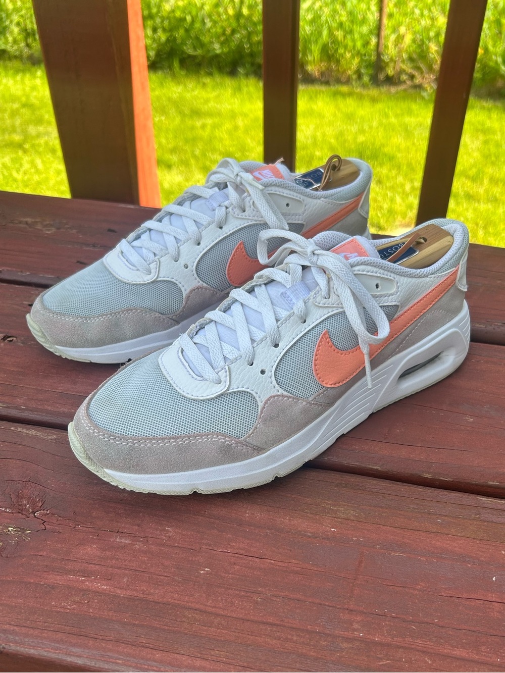 Nike Air Max SC Girl’s Shoe in White Crimson Bliss Size 5Y - Picture 2 of 12